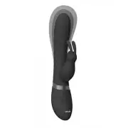 Shots Vive Taka Inflatable Rabbit Vibrator - Black
