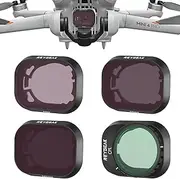 REYGEAK ND CPL Filters Set for DJI Mini 4 Pro Accessories 4 Pack ND8 ND64 ND256 CPL Polarizer and Neutral Density Filters Drone Lens Accessories, Multi-Coated HD Optical Glass, RG-MINI4