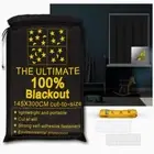 RUseeN Portable Blackout Shades (118" x 57") 100% Blackout Material Temporary...