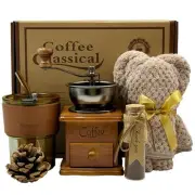 French Coffee Kit, Vintage Style Coffee Gift, Manual Coffee Grinder and Self-...