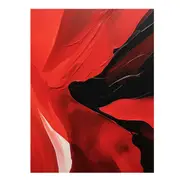 Red Abstract Wall Art Canvas Print