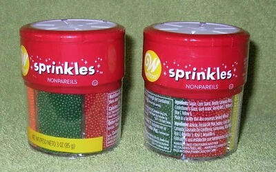 2 - 3oz Wilton Nonpareils Colorful Sprinkles Candy Cake Decorations