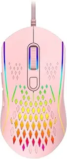 Laser Wired Gaming Mouse MI1210, RGB, 12800 DPI, 6 Buttons, Wired Connection, 1.5m Cable Pink