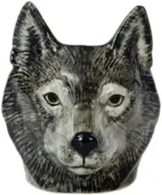 Quail Ceramics Face Egg Cup Wolf