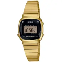 在飛比找momo購物網優惠-【CASIO 卡西歐】電子女錶 不鏽鋼錶帶 黑色錶面 立體多