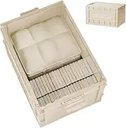 Foldable Storage Box,Foldable Bins | Heavy Duty Space-Saving Baskets Stackable Containers Carrier Multifunctional for Grocery Industry Car Camping Moving Outdoor