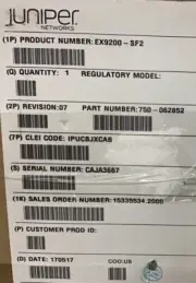 NEW Juniper EX9200-SF2 EX9200 Switch Fabric 2 Module 750-062852