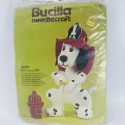 Bucilla Needlecraft Kit Stuffed Spotty the Firefighter Dog & Fire Hydrant VTG