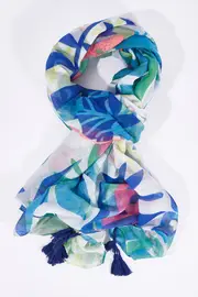 Bright Scarf With Tassels--GRE-BS018