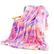 Colourful Super Soft Faux Fur Plush Blanket Winter Warmers Blankets