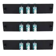 - 6 Fibers LC to LC OM3 Duplex Multi Mode Fiber Patch Panel with 3 pcs LC/LC ...