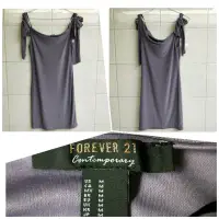 在飛比找蝦皮購物優惠-Forever21 紫色綁帶洋裝-M