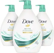 DOVE Body Wash Sensitive, 1L x 3 Pack, Fragrance-free, Mild and Gentle formula