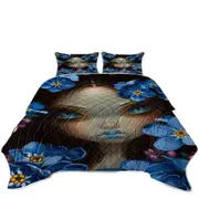 The Language of Flowers Forget Me Nots Blue Girl Coverlet