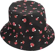 [LIFKOME] Mushroom Bucket Hat Breathable Summer Hat Womans Hat UV Protection Foldable Sun Hat Beach Hat Summer Ornaments Hat for Women Ladies Hats Outdoor Decor Lightweight Bucket Hat Cotton