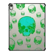 iPad Air 13-inch (M2/M3) iPad Impact Case Green Skull Pattern