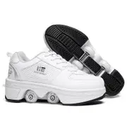 Versatile Double Row Rune Roller Skates - Size 38
