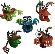 5pcs Set Silicone Cartoon Finger Puppets Set for Interactive Playtime Home School and Learning Centers