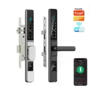 Smart Door Lock Waterproof Sliding Fingerprint WiFi App RFID Card Code Keyless
