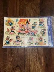 Vintage Meyercord Extra Large Nursery Rhyme Decals 1976 Decal art 1538-B Made US