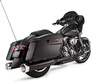 S&S 95-16 Slip-On Muffler, Thruster, Black/Chrome