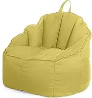 UYSOFRCV Storage Bean Bag Chairs Cover (Stuffing Not Included), Soft Cotton Linen Lazy Lounger Storage Sofa Slipcover with Handle for Adults and Kids,Green