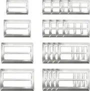Tri-Glide Buckles, 20 PCS Silver Metal Slider Adjustable Buckle for Belt, Bags