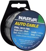 Narva 10A Auto Cable, 3 mm Diameter, Black
