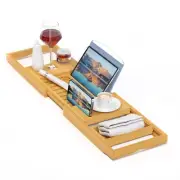 Sen Yi Bao Luxury Bathtub Caddy Tray，Bamboo Bathtub Tray Caddy - Wood Bath Tr...