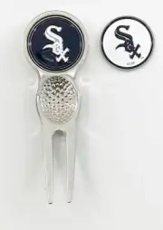 MLB Golf Divot Repair Tool Silver w/ Ballmark Chicago White Sox