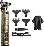 Professional Hair Clippers for Men Zero Gapped Trimmer Kit Cordl Barber Clippers Rechargeable T-B Trimmer Mens Beard Trimmer Electric Hair Cutting Grooming Kit with Hair Cutting Black,Brown Type 1