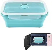 Collapsible Food Storage Containers, Foldable Silicone Food Storage Container with Airtight Lids, Meal Prep Bin for Outdoor Travel, Camping, Freezer Dishwasher Safe Borato