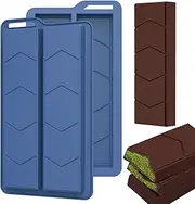Deep Chocolate Bar Molds, 0.8 Inch Deep Large and Thick Silicone Chocolate Bar Molds for Stuffed Bar, Big Chocolate Candy Bar Mold for Filling Knafeh Pistachio (2 Pack)