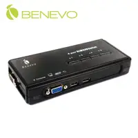 在飛比找PChome24h購物優惠-BENEVO桌上型 4埠USB VGA KVM切換器