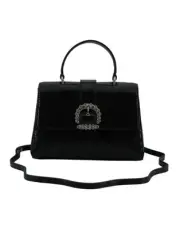 Jimmy Choo Black Leather Top Handle Shoulder Bag - RRP 1857.6 USD