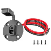 SAE Connector,Solar Weatherproof SAE Socket Sidewall Port, SAE Cable Quick Connect Panel Mount Universal Flush-Mountable Connector for Solar Genera...