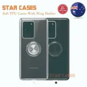 For Samsung S23 S22 S21 S20 Ultra S10Plus Soft Shockproof Ring Holder Case Cover