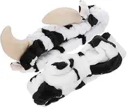 Cow Plush Headband 2 Pcs Spa Makeup Headband With Horn Pattern, Elastic Bow Hair Band Wraps for Women Girls, Face Washing