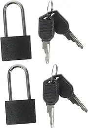 VALICLUD 10 Sets Padlock Small Lock Padlock Lock with Key Mini Locker Mini Lockers Black Ferroalloy