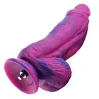 HiSmith Silicone Monster Dildo With KlicLok 9.5 Inch - Purple & Blue