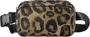 [Amooorous] Brown Leopard Print Stylish Crossbody Bag Waist Packs for Women Men Multipurpose Belt Bag with Adjustable Strap for Workout Running Hiking, brown leopard print, 1 size