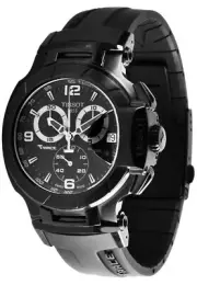 TISSOT T-Race Chronograph All Black Rubber Men's Watch T04841737057