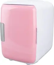 Mini Fridge, 4 Liters Portable Cooler and Warmer Personal Refrigerator with Detachable Partition, Car Fridge for Skin Care, Cosmetics, Beverage, Food, for Home Office Car
