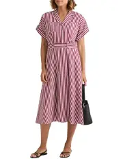 [David Lawrence] Niccolo Shirt Dress in Mangosteen
