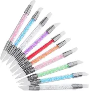 PAMINGONO 10pcs Silicone Nail Tools Dual Tipped Nail Art Brushes for Precision Application Design for Professionals DIY Durable Acrylic Silicone
