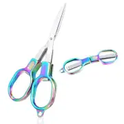 2 Pcs Stainless Steel Folding Scissors Travel for Sewing Fishing Retractable ...