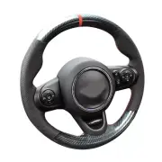 Carbon Fiber&Hole Leather Car Steering Wheel Wrap Cover Fit For Mini Cooper 2016