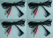 4 TENS Unit Lead Wires FOR INTENSITY 10 TENS 3000 7000 iReliev ET-7070 ET-1313