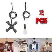 Ceiling Fan Pull Chain Set 2 Pack 12" Beaded Ball Chain with Connector Set