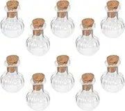 STOBAZA 10pcs Mini Glass Bottles with Cork Stoppers Versatile Party Favor Containers for DIY Decoration Handmade Vials for Storing Small Items Candies and More
